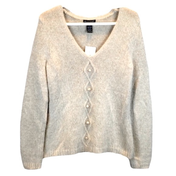 𝅺Alexandra Bartlett  40%angora rabbit hair Sweater SZ M - Picture 1 of 4